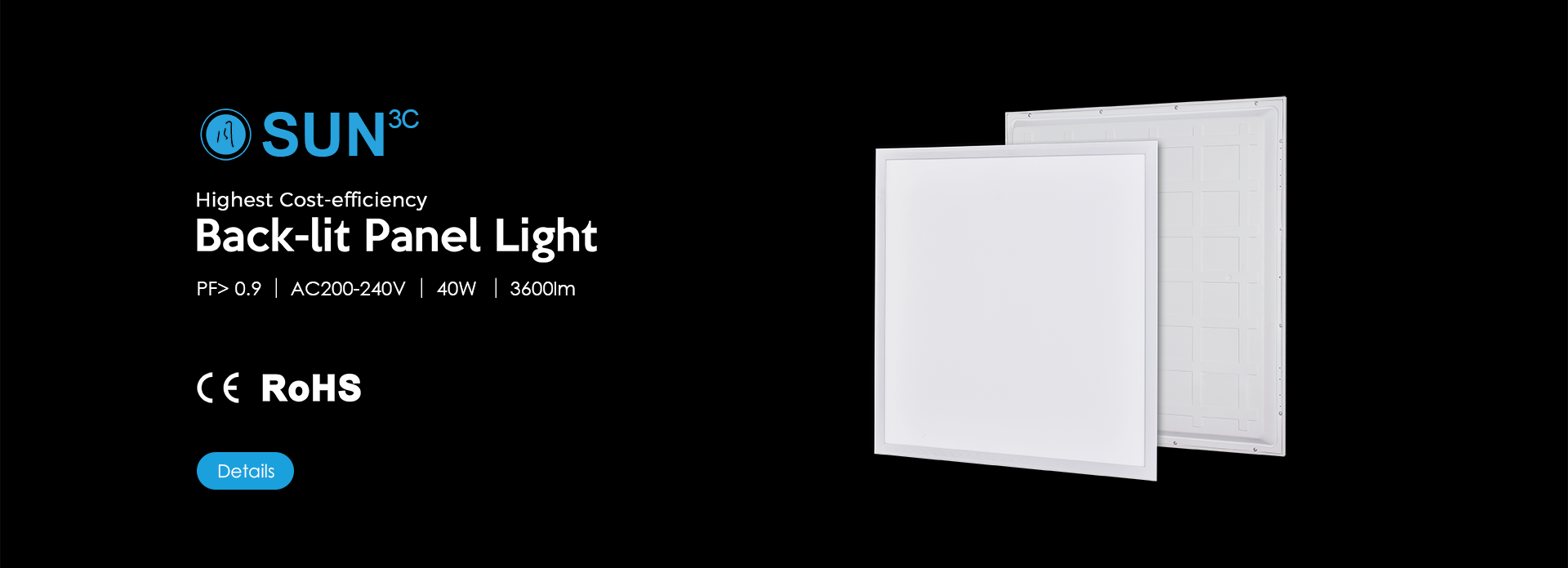 30mm Hot-sale Back-lit Panel light